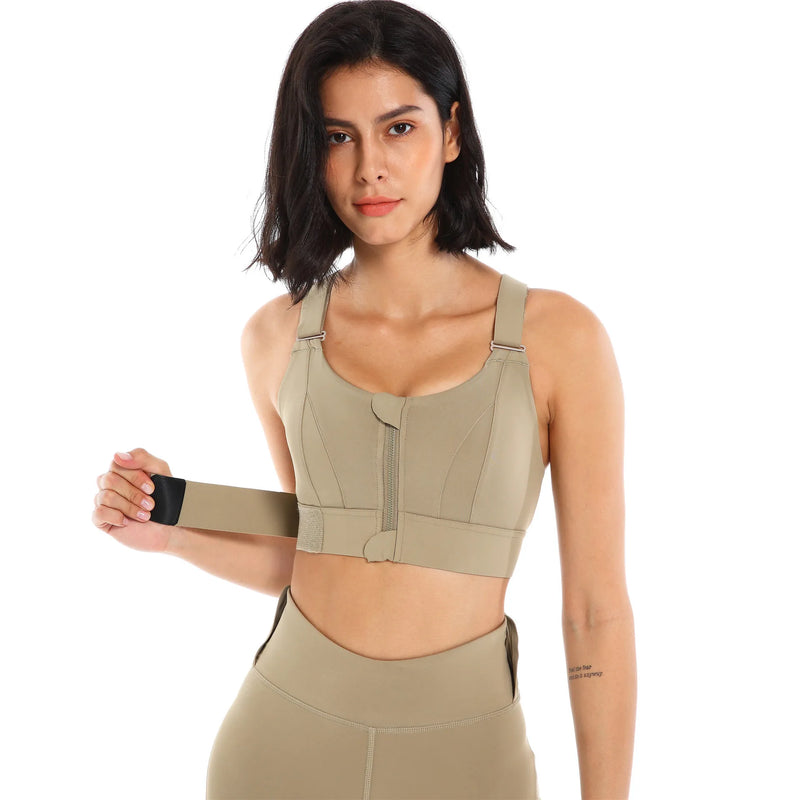 Fitness Zipper Bra