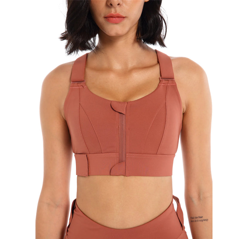 Fitness Zipper Bra