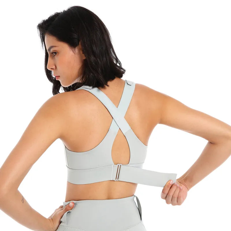 Fitness Zipper Bra