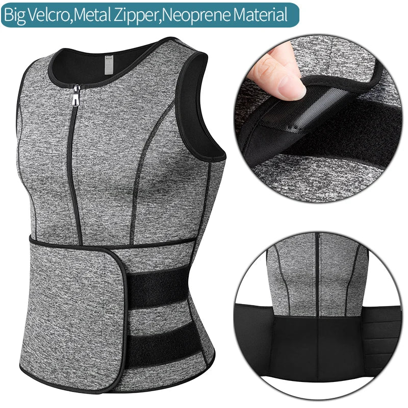 Men Waist Trainer Sauna Vest Fitness Corset