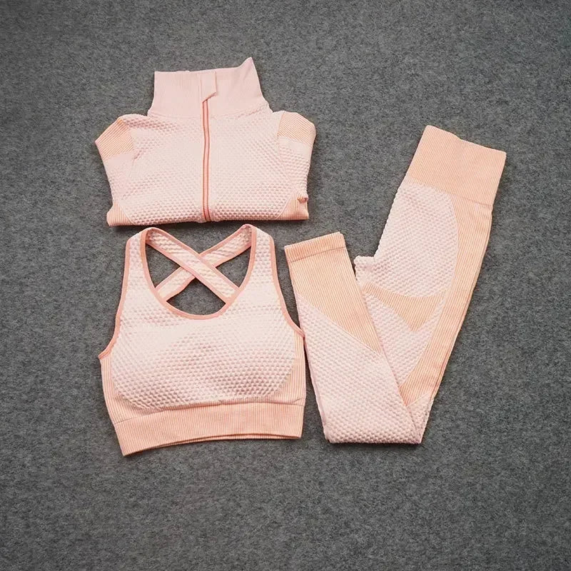 3PCS Seamless Yoga Sets