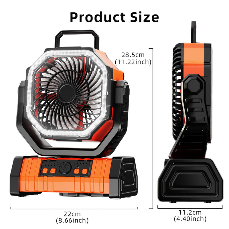 Portable Camping Fan Rechargeable