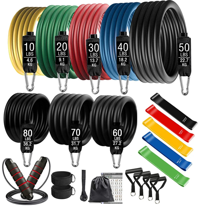 Fitness Exercises Resistance Bands Set