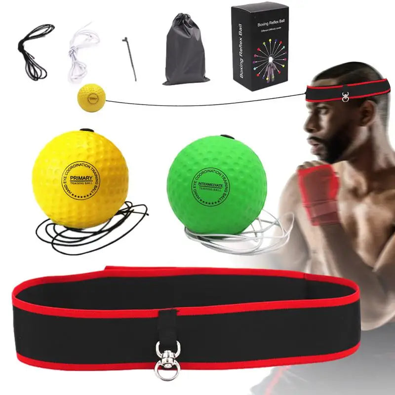 Boxing Reflex Ball Headband Set