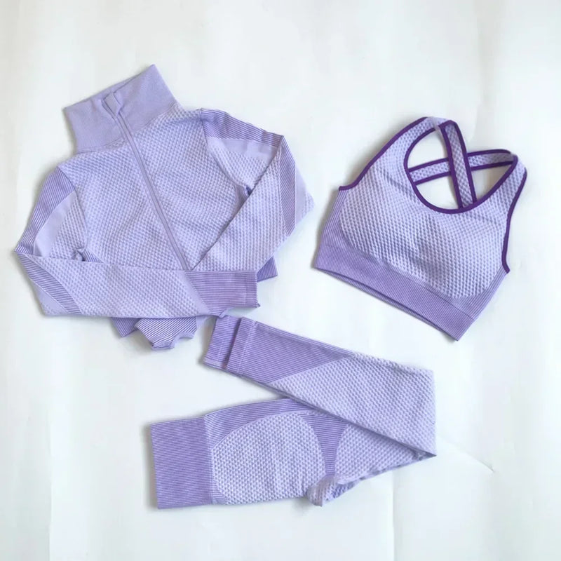 3PCS Seamless Yoga Sets