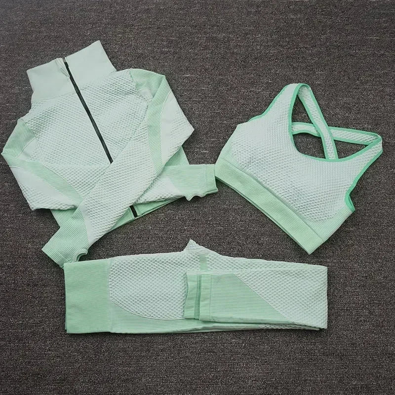 3PCS Seamless Yoga Sets