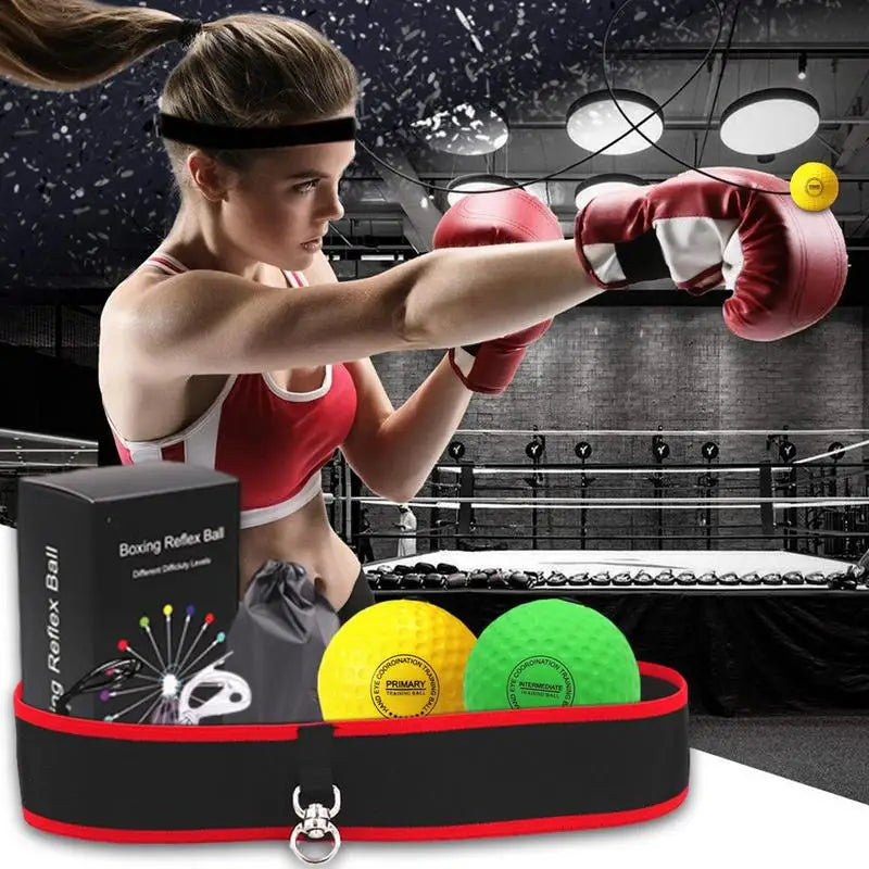 Boxing Reflex Ball Headband Set