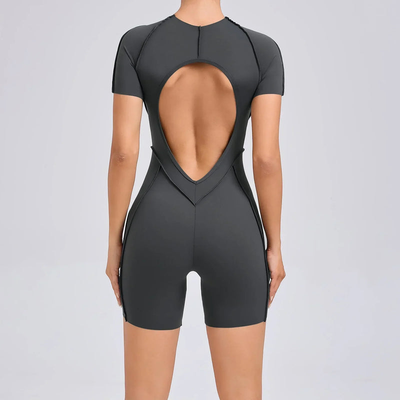 Yoga Jumpsuits Sports Fitness Hip-lifting Backless Short